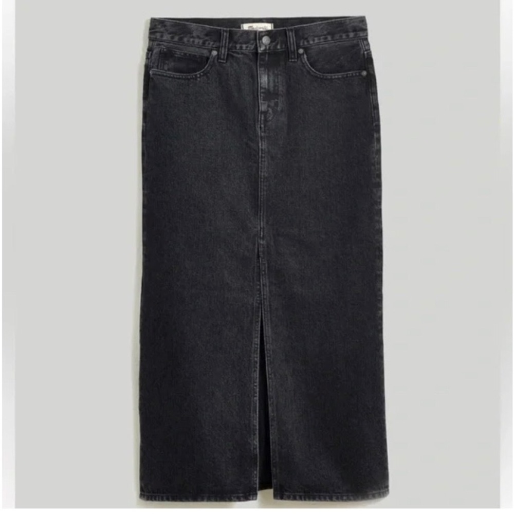 Madewell Black Midi Skirt